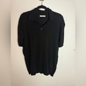 Zara Men's Black Polo dress Shirt